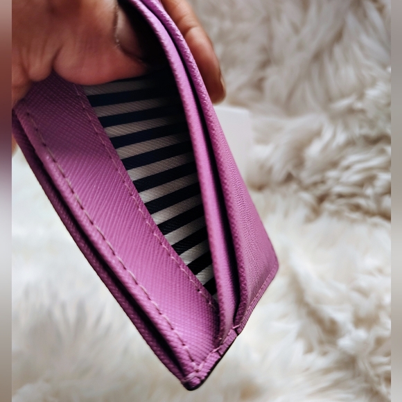 Kate Spade Vibrant Pink Purple Card Wallet - Picture 4 of 8